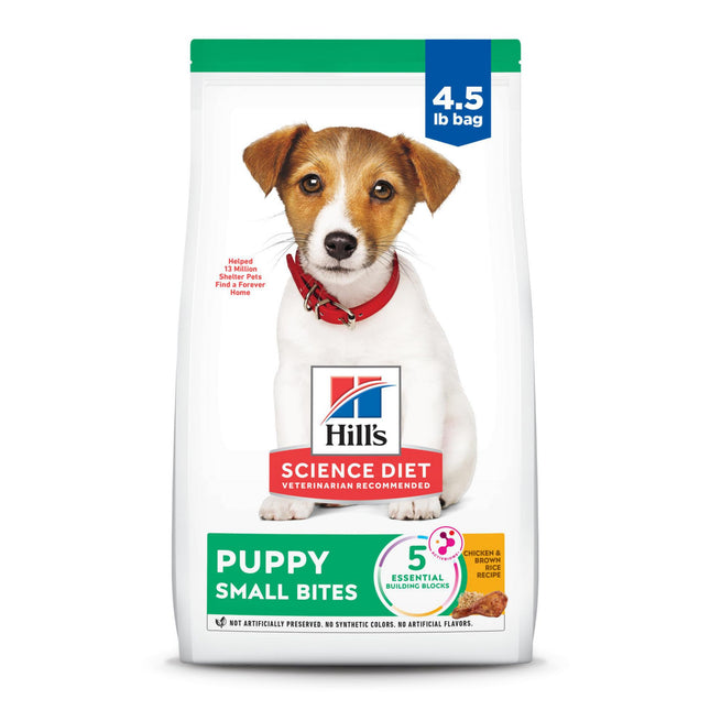 Hill's Science Diet Puppy Small Bites, Chicken Meal And Barley Recipe, Dry Dog Food, 7.03kg Bag