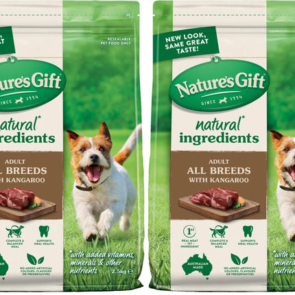 Nature's Gift Adult Dry Dog Food, Chicken & Fish 2.5kg - 100% Complete & Balanced Nutrition, Supports Digestion, Immunity & Skin Health
