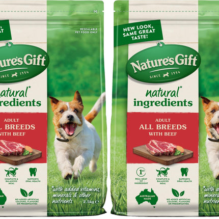 Nature's Gift Adult Dry Dog Food, Chicken & Fish 2.5kg - 100% Complete & Balanced Nutrition, Supports Digestion, Immunity & Skin Health