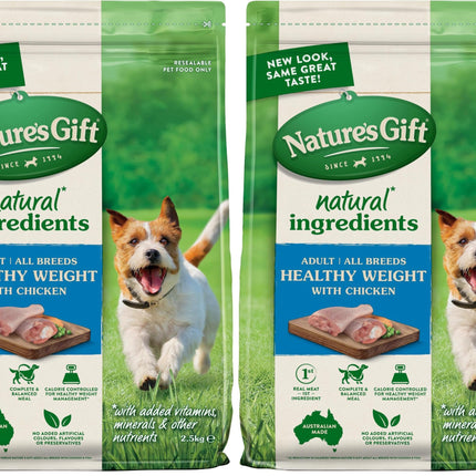 Nature's Gift Adult Dry Dog Food, Chicken & Fish 2.5kg - 100% Complete & Balanced Nutrition, Supports Digestion, Immunity & Skin Health