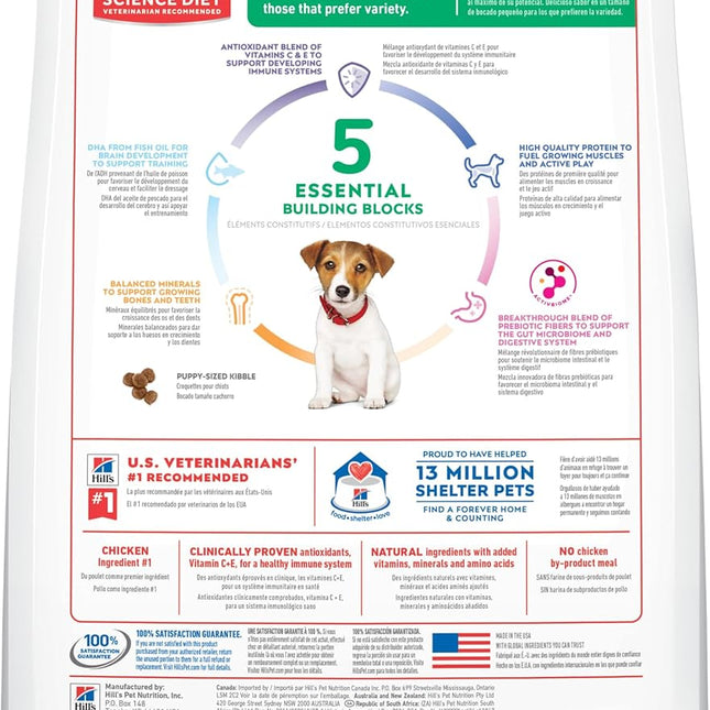 Hill's Science Diet Puppy Small Bites, Chicken Meal And Barley Recipe, Dry Dog Food, 7.03kg Bag