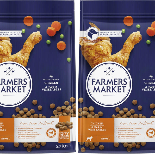 Farmer's Market Beef and Farm Vegetables Adult Dry Dog Food 6.8kg - Made with Real Australian Meat & Vegetables for Complete Nutrition, Supports Muscle, Skin & Coat Health
