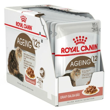 Royal Canin Ageing 12+ Years in Gravy Wet Cat Food Pouch 12 x 85g
