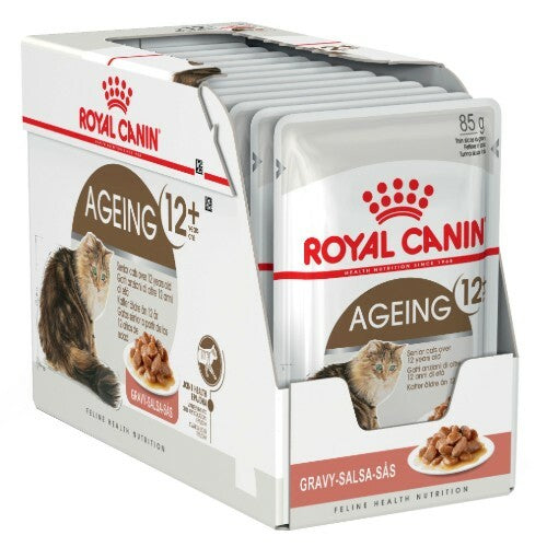 Royal Canin Ageing 12+ Years in Gravy Wet Cat Food Pouch 12 x 85g