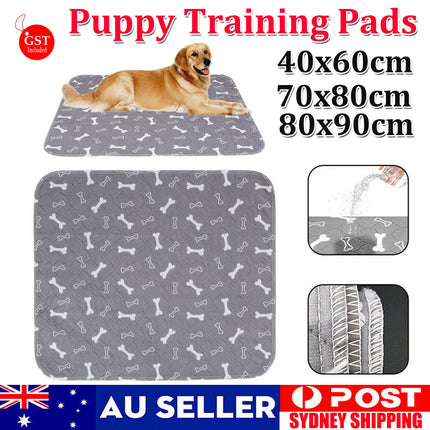 Washable Pet Dog Cat Bed Pee Pads Cushion Absorbent Mat Reusable Training Wee AU