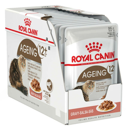 Royal Canin Ageing 12+ Years in Gravy Wet Cat Food Pouch 12 x 85g